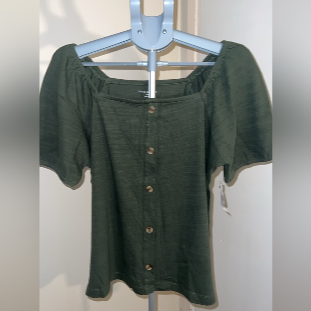 Lane Bryant- Square-Neck Button-Front Top - Picture 4 of 11